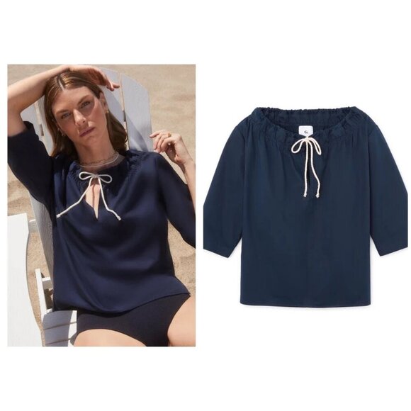 NWOT G. LABEL BY GOOP Navy Wisenberg Rope-Tie Top $395.00 - Picture 3 of 11